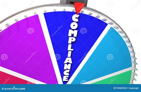 Compliance Rules Game Show Spinning Wheel Stock Illustration - Illustration of legal, gameshow ...