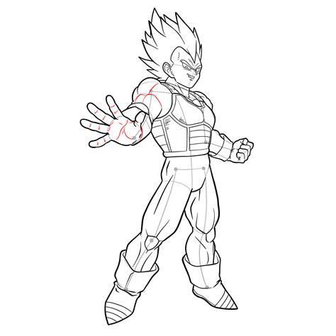 Learn How to Draw Vegeta in Super Saiyan with SketchOk