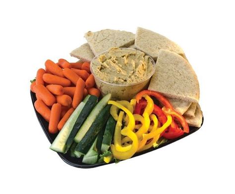 Hummus and Vegetable Tray - One pound of Hummus with crudités(carrot ...