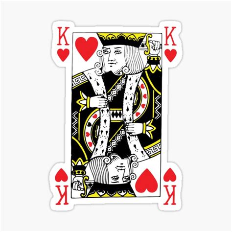 "King of Hearts Playing Card" Sticker for Sale by Geek-topia | Redbubble