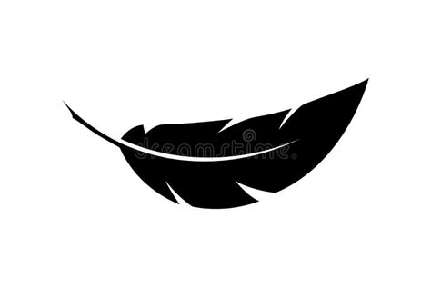 Single Black Feather. Feather Logo. Bird Feather Icon Stock Vector - Illustration of lightweight ...