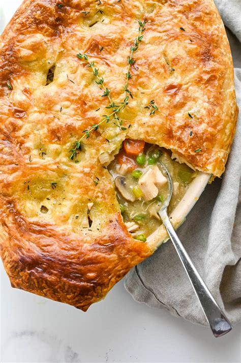 Puff Pastry Chicken Pot Pie - Garlic & Zest