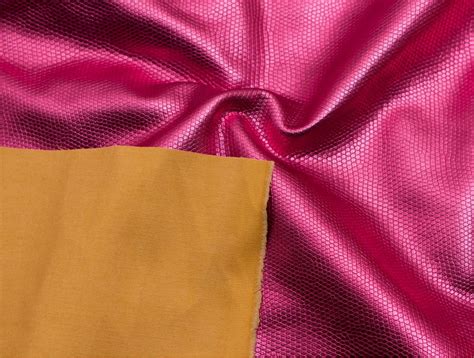 MJTrends: Snakeskin Fabric: Metallic pink