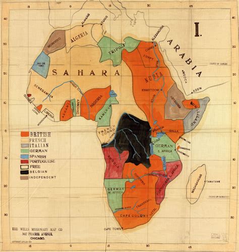 Colonial Africa, 1908 | Africa map, Map, History classroom