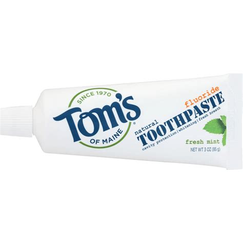 Tom's of Maine Travel Natural Toothpaste - Fresh Mint, Fluoride - Case ...