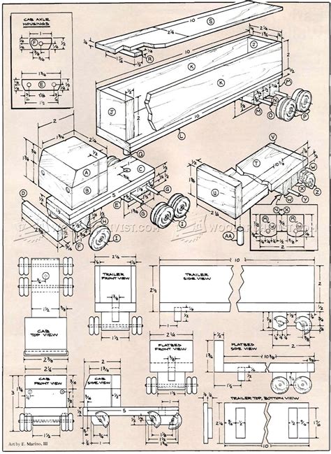 Wooden Toy Truck Plans • WoodArchivist