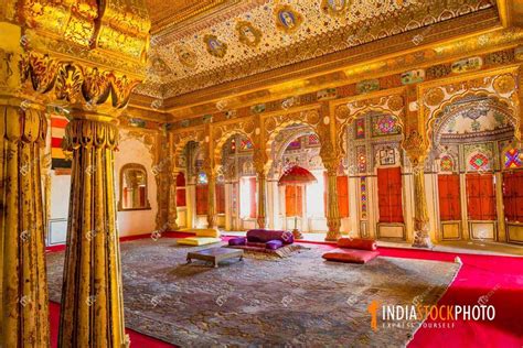 Mehrangarh Fort Royal Palace Interior Architecture At Jodhpur | India Stock Photo