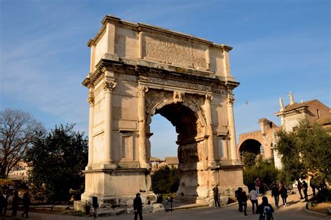 Arch of Titus, 82 AD, Rome. The Arch of Titus has provided the general model for many of the ...