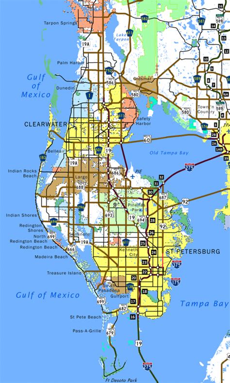 Pinellas County - Aaroads - Safety Harbor Florida Map | Printable Maps