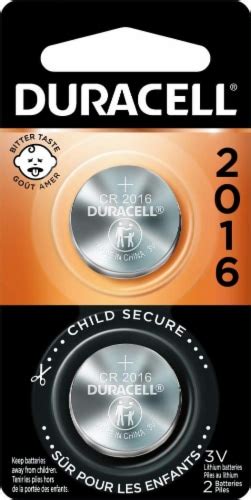 Duracell CR2016 3V Lithium Battery, Bitter Coating Discourages ...