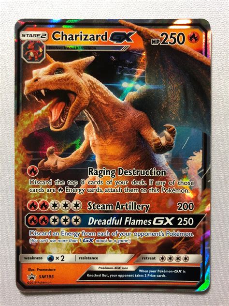 Charizard GX SM195 Black Star Promo Holo Rare Pokemon Card Near Mint