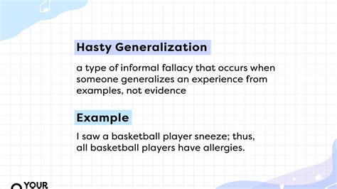 What Is The Hasty Generalization Fallacy? By Fallacy In, 41% OFF