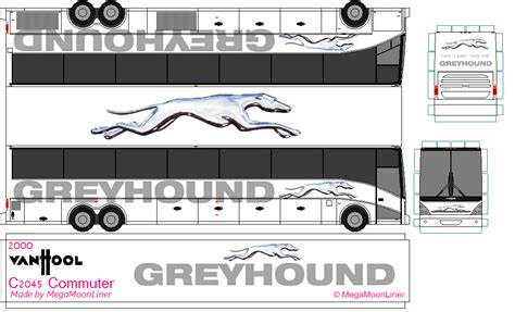 2000_van_hool_c2045_greyhound.PNG (1052×639) | Paper models, Free paper models, Bus coach