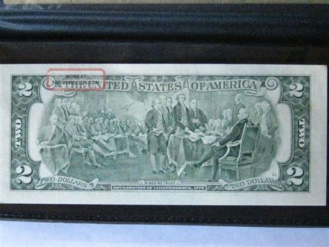 Commemorative Two Dollar Bill, Thomas Jefferson, With Case,