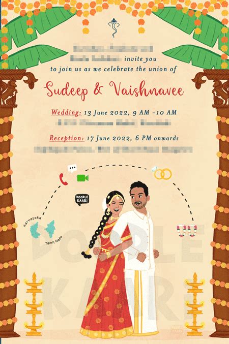 Illustrated Wedding Invites — Doodlekaari - Illustr… | Illustrated ...