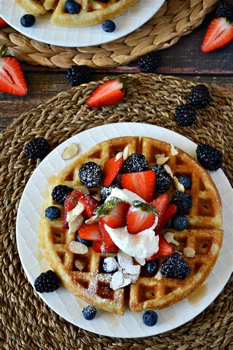 Gluten Free Belgian Waffles - Breezy Bakes