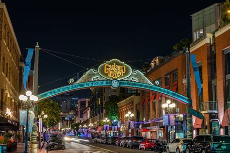 The Gaslamp Quarter in San Diego Stock Image - Image of historic ...