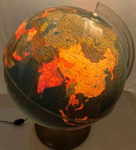 Mid-Century World Map Globe Table Light or Lamp For Sale at 1stDibs | world globe lamps, world ...