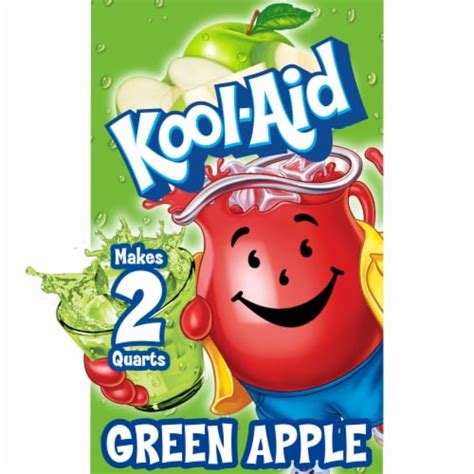 Kool Aid Unsweetened Green Apple Powdered Soft Drink Mix Packet, 0.22 oz - Foods Co.