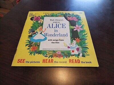 WALT DISNEY ALICE in Wonderland Book and Record, Nice shape! $10.00 ...