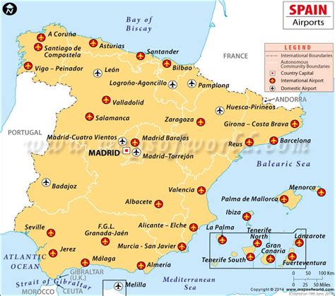 Airports in Spain | Spain Airports Map