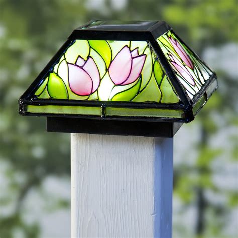 Plow & Hearth Tulip Glass Solar Fence Post Cap & Reviews | Wayfair