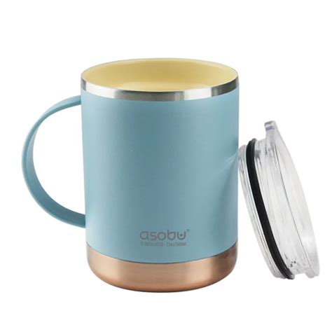 ASOBU Insulated Travel Mug 360ml/ Blue - Three Spoons - Tea, Coffee and Something more