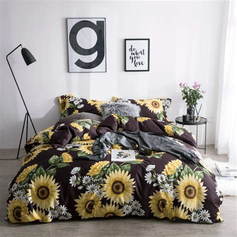 Sunflower Bedding Set Luxury Bed Linen Set Luxury Quilt Cover Sheets ...