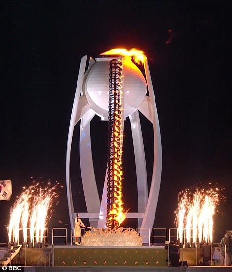 Olympic torch lighting ceremony looks phallic | Daily Mail Online