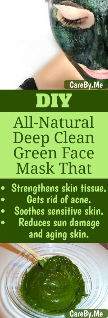 DIY All-Natural Deep Clean Green Face Mask – CareByMe | Green face mask, Deep cleaning face mask ...