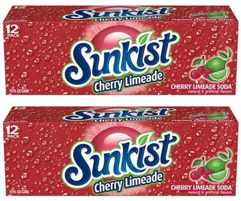 Sunkist Cherry Limeade Soda 12oz Cans (24 pack) – Louisiana Pantry