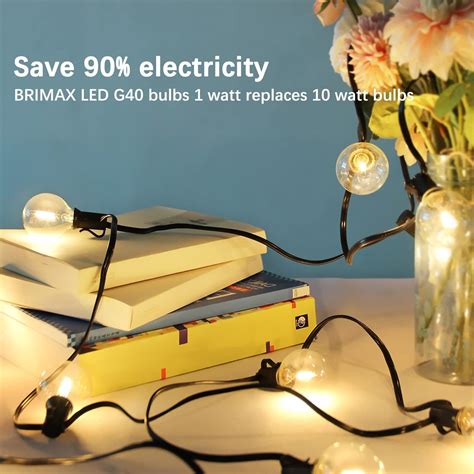 BRIMAX E12 G40 LED Bulb String Light Bulbs Replacement 1W 10W Glass ...