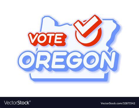 Presidential vote in oregon usa 2020 state map Vector Image