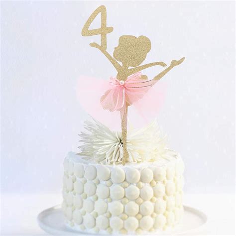 Ballet Cake Topper 1 to 5 Years Old - Ballerina, Birthday Cake Topper, Ballet Birthday Party ...