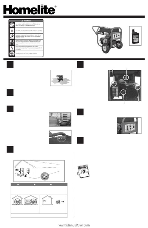 Homelite HG3500 | Quick Start Guide - Page 1