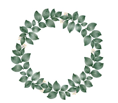 Eucalyptus Wreath Clipart Png Greenery Wedding Invitation Watercolor ...