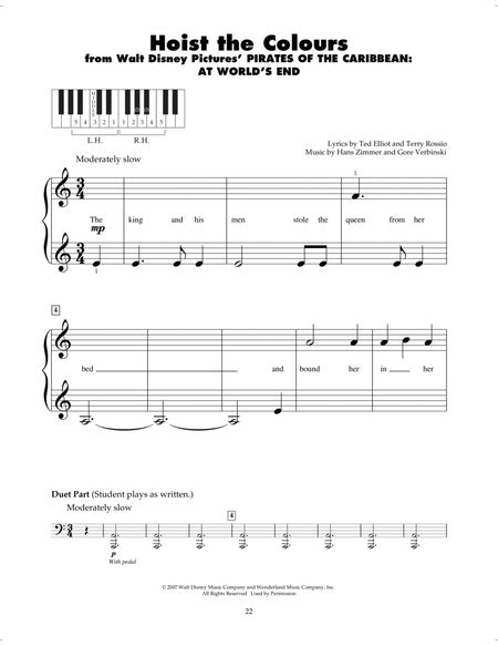 Hoist The Colours (from Pirates Of The Caribbean: At World's End) - Piano - Digital Sheet Music ...