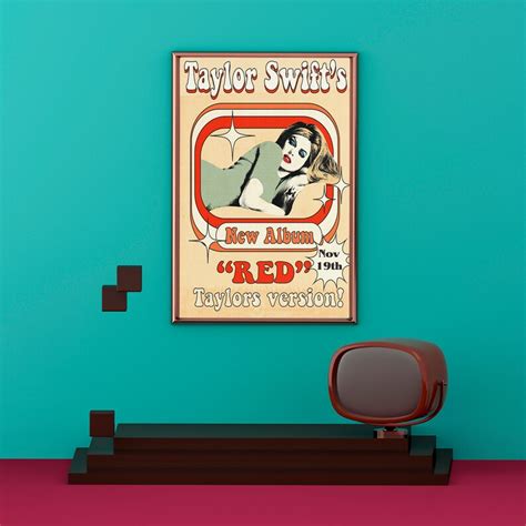 Taylor Swift Red TV Retro, Vintage, Indie Aesthetic, Inspired Poster ...