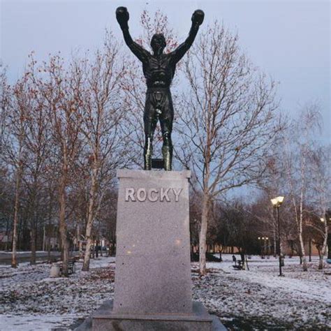 Rocky Balboa replica statue in Žitište, Serbia (Google Maps)