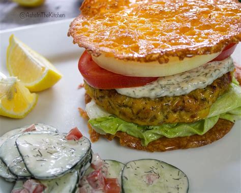 Keto Cheese Crisp Lemon Dill Tuna Burgers – Ash's In The Kitchen