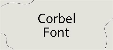 Corbel Font Free Download