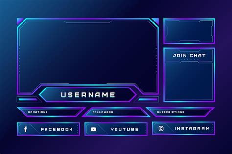 Free Vector | Twitch stream panels