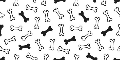 Dog Bone Seamless pattern vector dog paw isolated wallpaper background ...