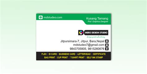 Business Card Design & Print Nrs. 1 only for per piece