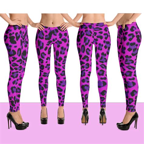 Pink Leopard Leggings | Animal Print | Womens Leggings | Rave Outfit ...