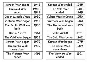 Cold War Timeline Packet by Shining the Light in Fifth Grade | TpT