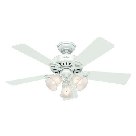 Hunter Ridgefield II 44-in White Indoor Ceiling Fan with Light Kit (5-Blade) at Lowes.com