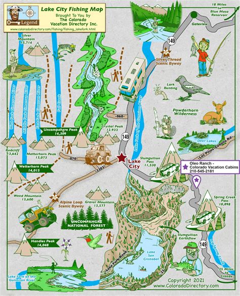 Lake City Fishing Map | Colorado Vacation Directory