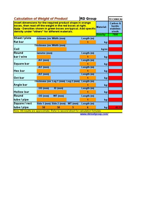 Steel Weight Calculator | PDF | Structural Steel | Pipe (Fluid Conveyance)