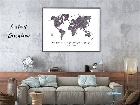 The Great Commission Wall Art Matthew 28:19 Printable Bible - Etsy